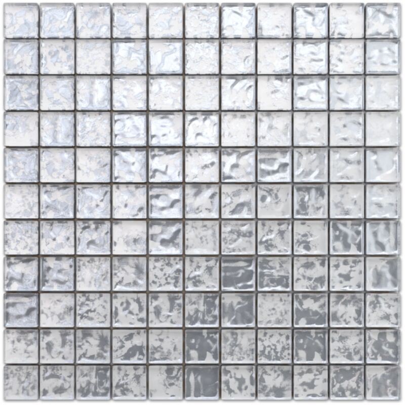 foto del prodotto mosaico in vetro su rete per bagno e cucina 30cm x 30cm cloud