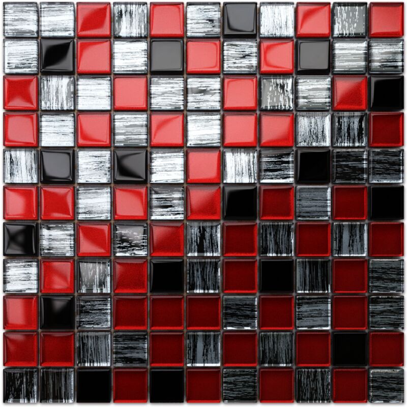 foto del prodotto mosaico in vetro su rete per bagno e cucina 30cm x 30cm milan jeans