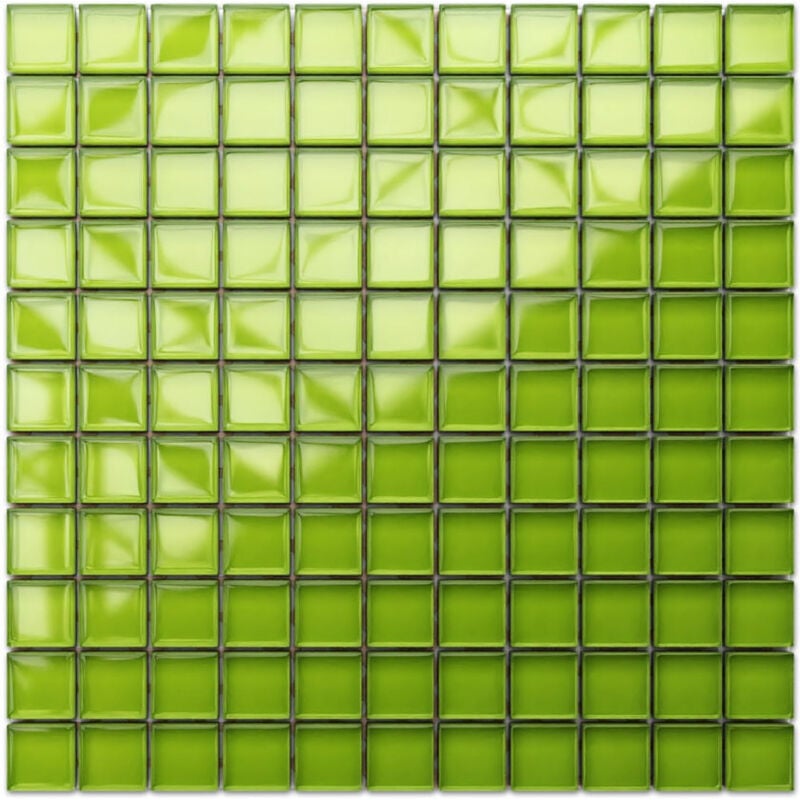 foto del prodotto mosaico in vetro su rete per bagno e cucina 30cm x 30cm mojito