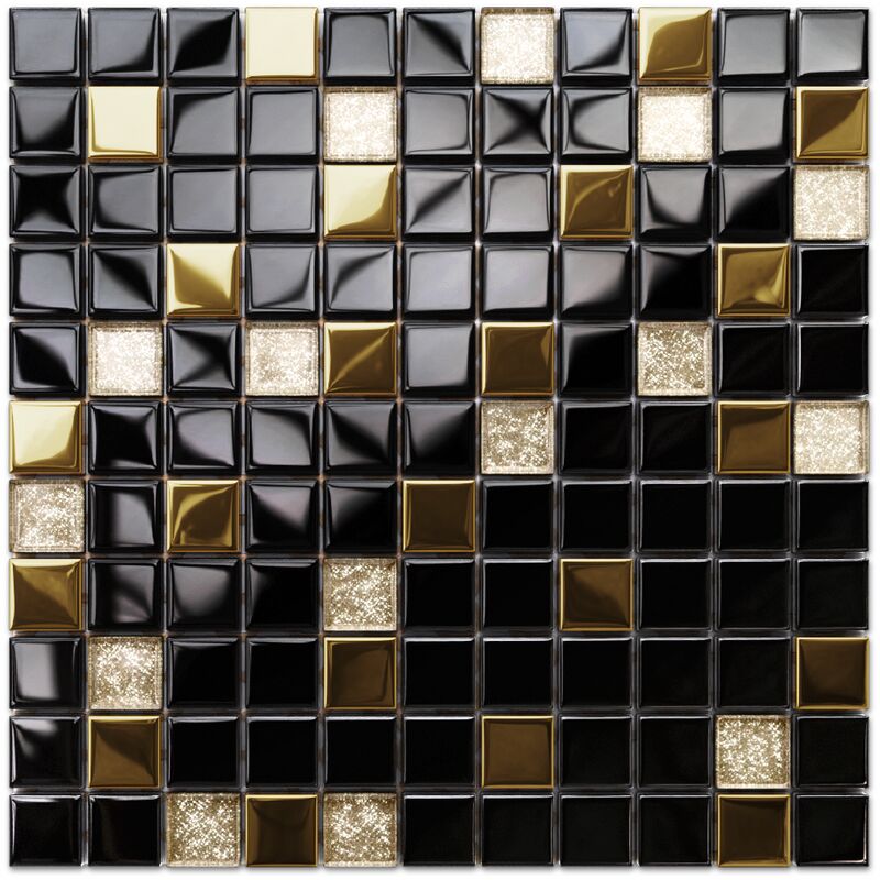 foto del prodotto mosaico in vetro su rete per bagno e cucina 30cm x 30cm monte carlo