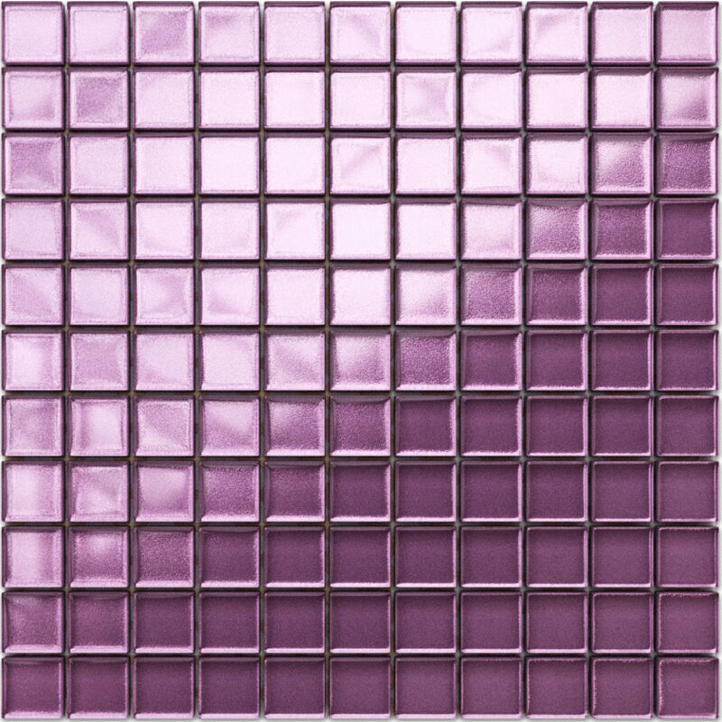 foto del prodotto mosaico in vetro su rete per bagno e cucina 30cm x 30cm pink agata