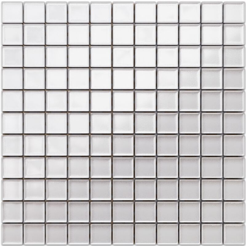 foto del prodotto mosaico in vetro su rete per bagno e cucina 30cm x 30cm pole north snow