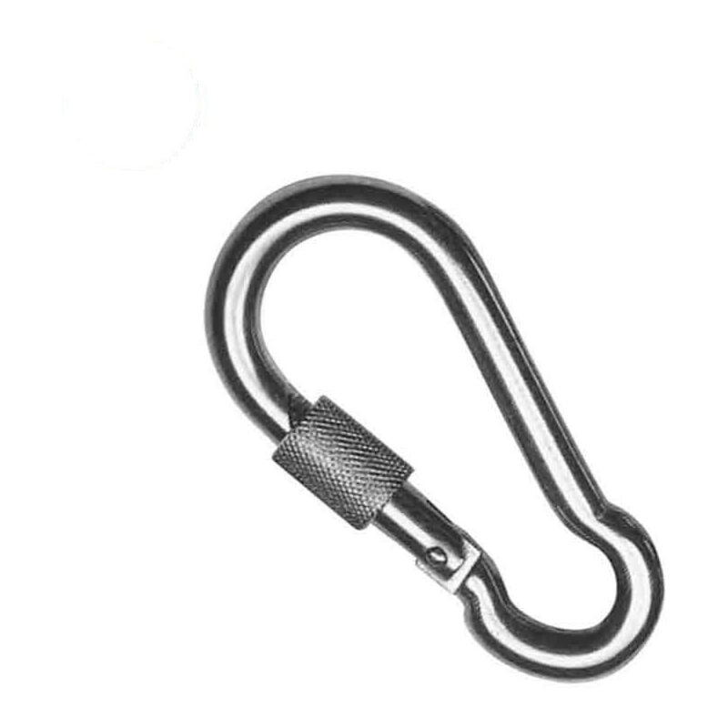 foto del prodotto moschetto pompare sicurezza 8mm x 8cm zinc resistente metallico