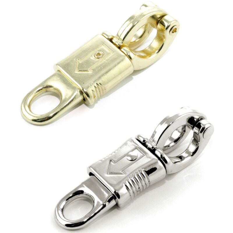 foto del prodotto moschettone antipanico con cameretta fissa silver