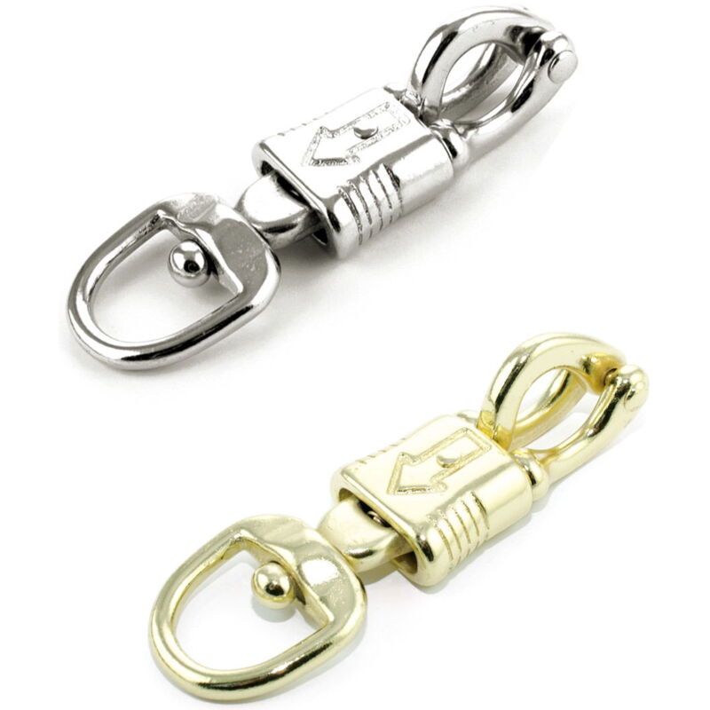 foto del prodotto moschettone antipanico con cameretta girevole silver