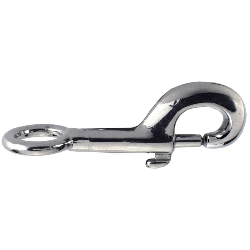 foto del prodotto moschettone con anello fisso - 86 mm.