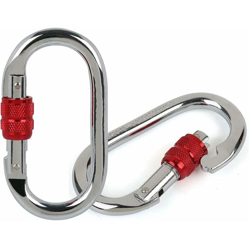foto del prodotto moschettone da 4 , 25kn heavy duty, grande moschettone ovale per arrampicata, amache, campeggio, palestra,