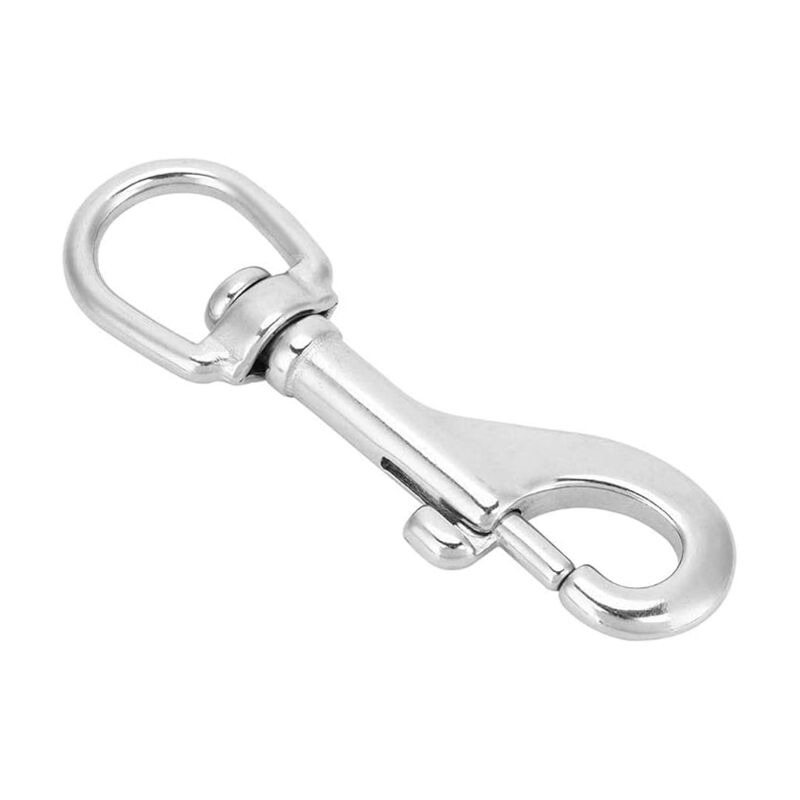 foto del prodotto moschettone girevole a scatto moschettone da immersione acciaio inossidabile 316 gancio girevole moschettone clip per occhio per riser borse da immersione per guinzagli cane/paracord