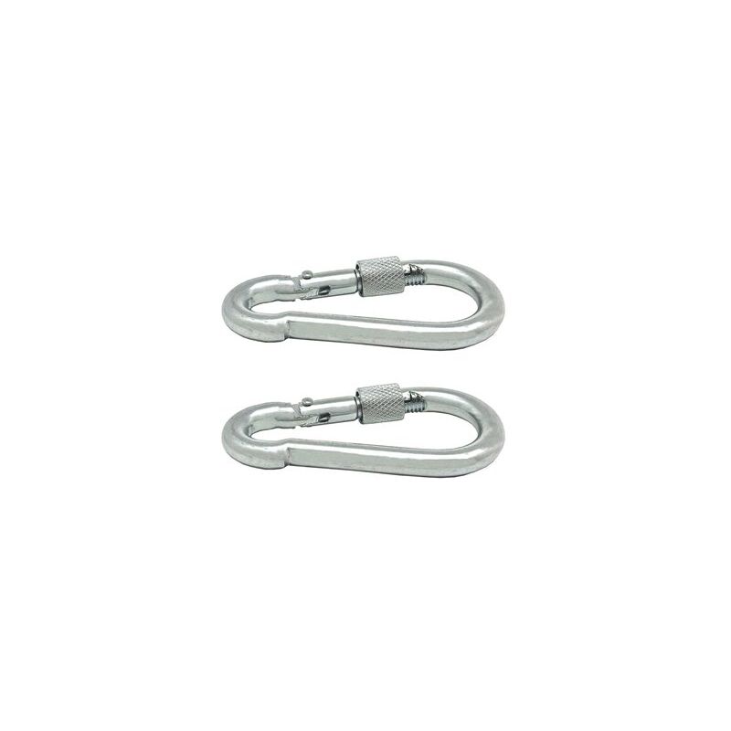 foto del prodotto moschettone pompiere con chiusura di sicurezza msq02 70x34x7mm in acciaio zincato 2 unit 
