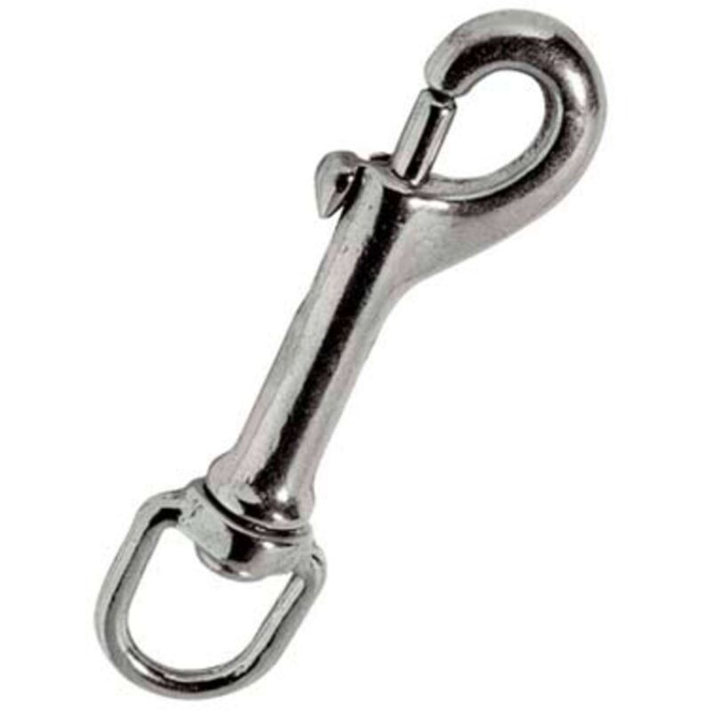 foto del prodotto moschettone redine lungo ottone nichelato kong girello l.mm 77 1 2 5 pezzi