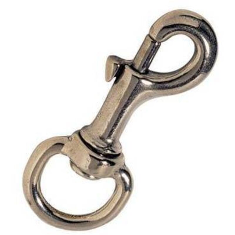 foto del prodotto moschettone redine ottone lucido kong + girello l.mm 90+1