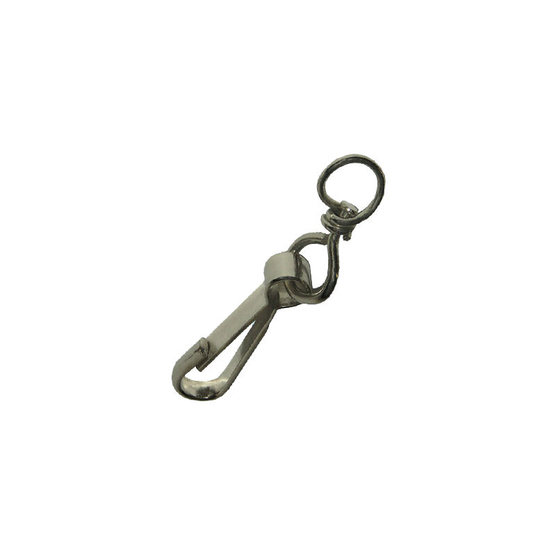 foto del prodotto moschettone simplex in acciaio nichelato lunghezza mm. 80 1 pz