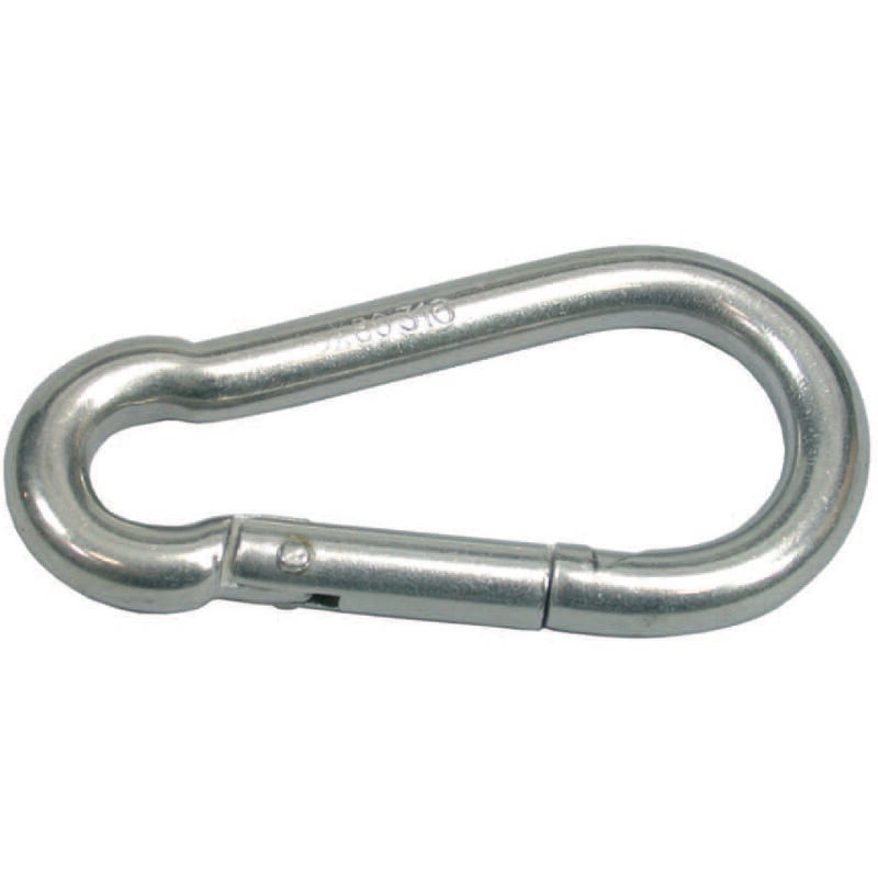 foto del prodotto moschettoni da pompiere in acciaio inox mm.100x10