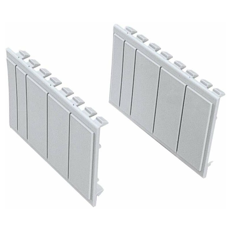 foto del prodotto mostrine copriforo da 0,5 a 4 moduli din grigio 2 pezzi