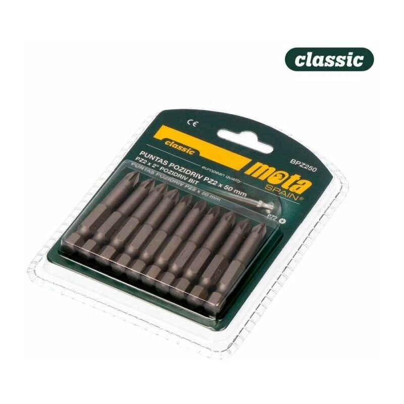 foto del prodotto mota confezione da 10 inserti pz2 x 50mm 1 4 acciaio bpz250