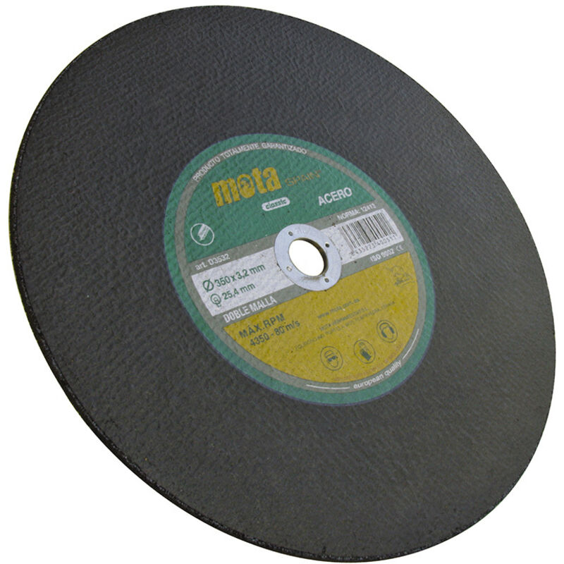 foto del prodotto mota - disco da taglio in acciaio 350 x 3,2 x 25,4 mm d3532