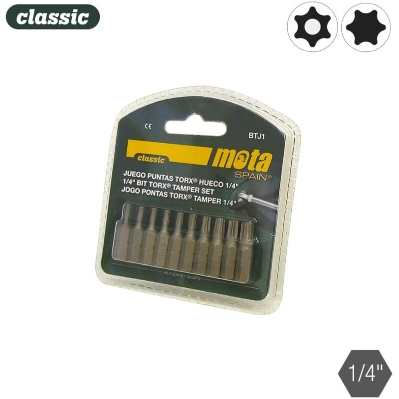 foto del prodotto mota - set punte antimanomissione torx x 50 mm 10 unità btj2