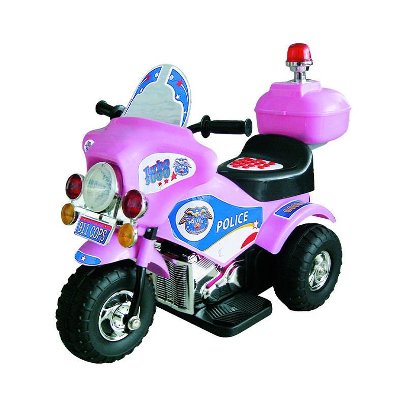 foto del prodotto moto cavalcabile per bambini 1 anno rosa giocattolo per bambini luci, suoni, sirena luminosa 92x43x56 cm 