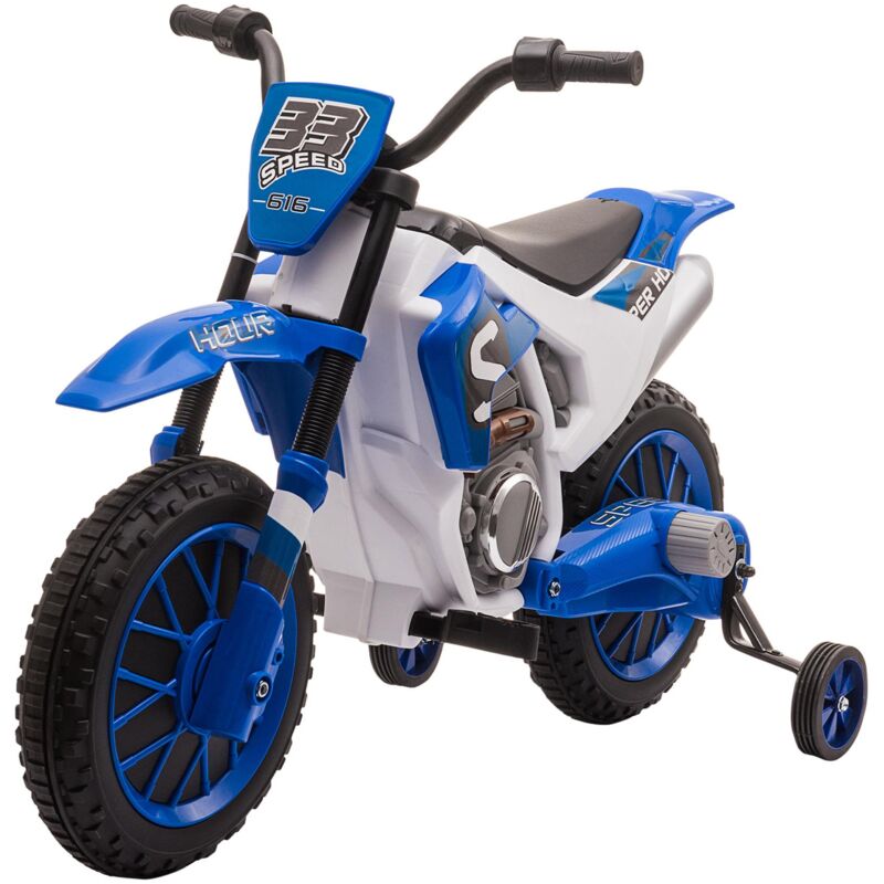 foto del prodotto moto elettrica per bambini 12v motocross blu