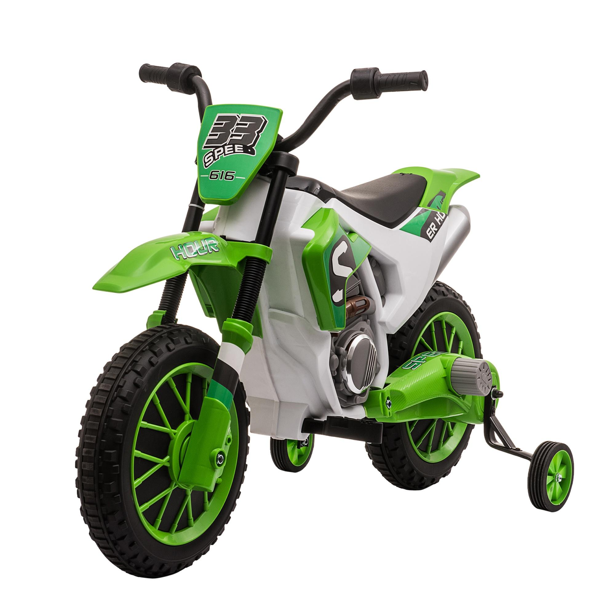 foto del prodotto moto elettrica per bambini 12v motocross verde