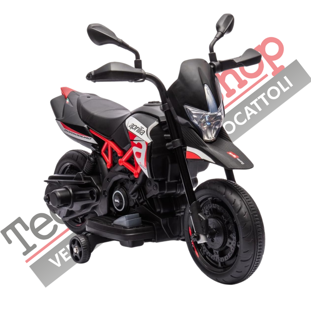 foto del prodotto moto elettrica per bambini aprilia racing dorsoduro 900 small 6v