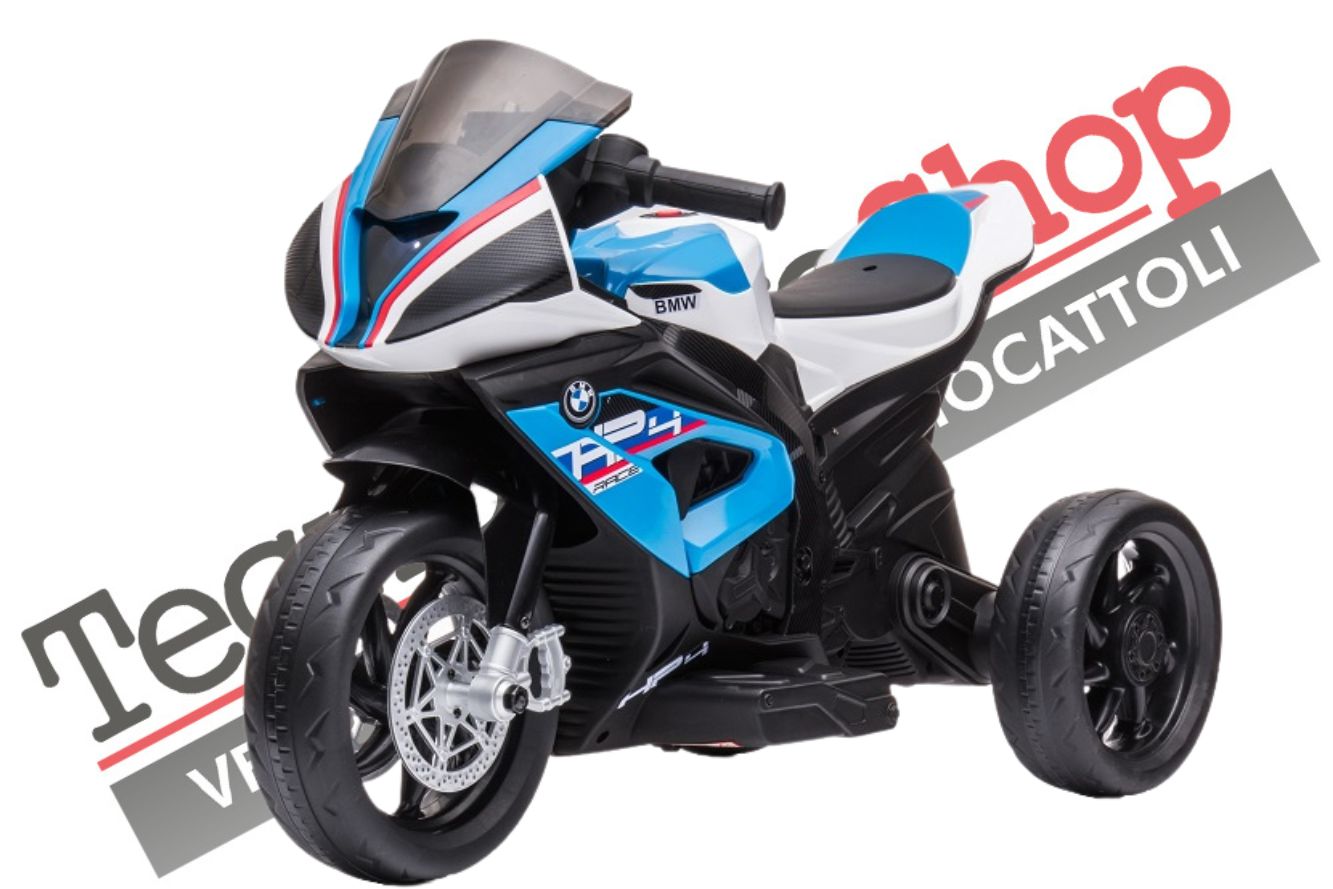 foto del prodotto moto elettrica per bambini bmw hp4 race 12v 3 ruote blu