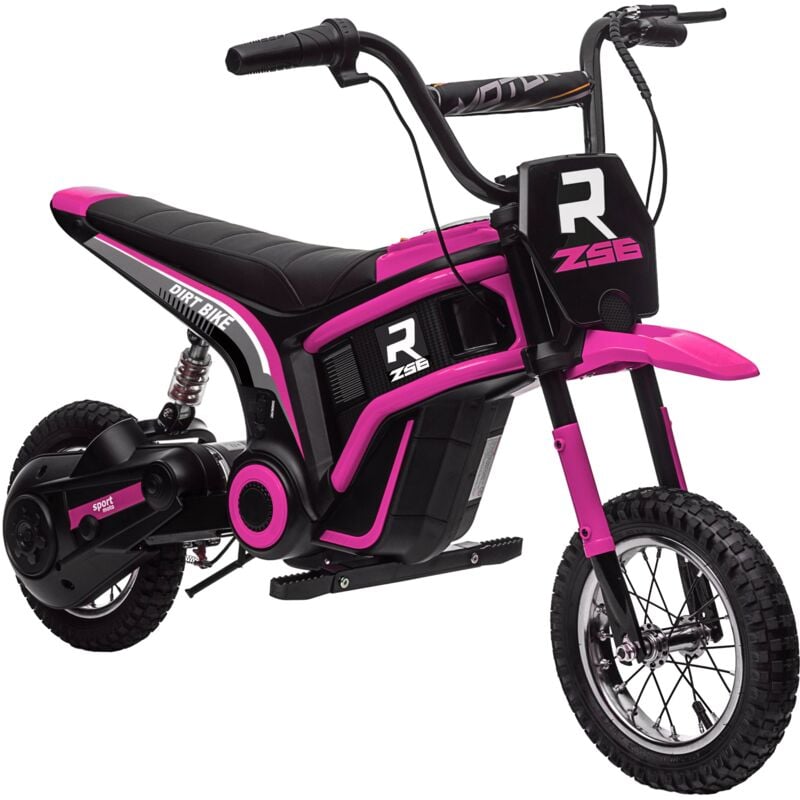foto del prodotto moto elettrica per bambini con acceleratore manuale 2 velocit 8 16km h rosa
