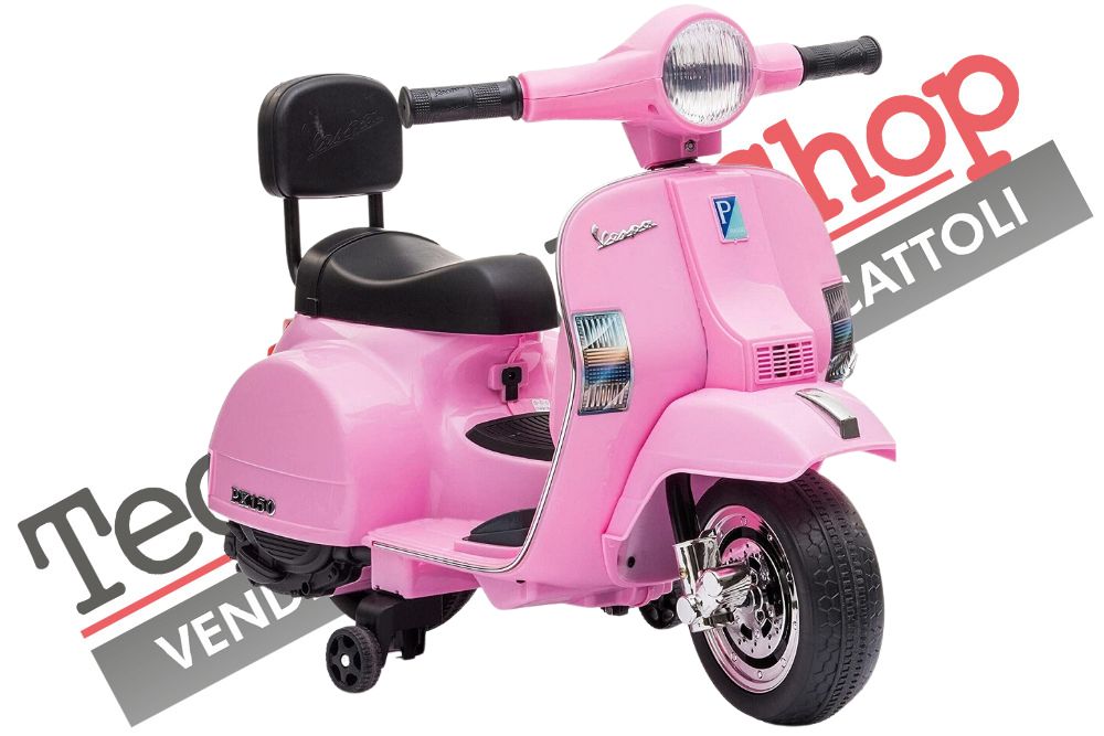foto del prodotto moto scooter elettrico per bambini piaggio mini vespa px small 6v-rosa