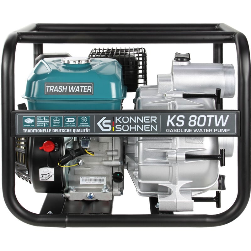 foto del prodotto motopompe per acque sporche k nner s hnen ks 80tw, 7.0 ch, 1100 l min, 3600 tr min