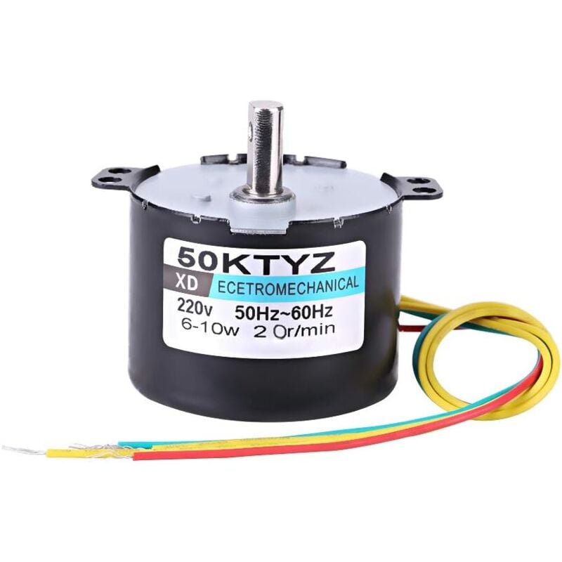 foto del prodotto motore 220v, 50ktyz ac 220v 10w 0.5a piccolo motore elettrico sincrono a magnete permanente a bassa velocit cw ccw 20rpm motore con ingranaggi in