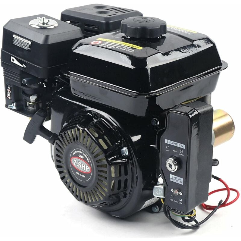 foto del prodotto motore a benzina 7,5 cv, 4 tempi, motore elettrico, avviamento elettrico, motore laterale ohv, alimentazione a gravit , motore industriale per pompe