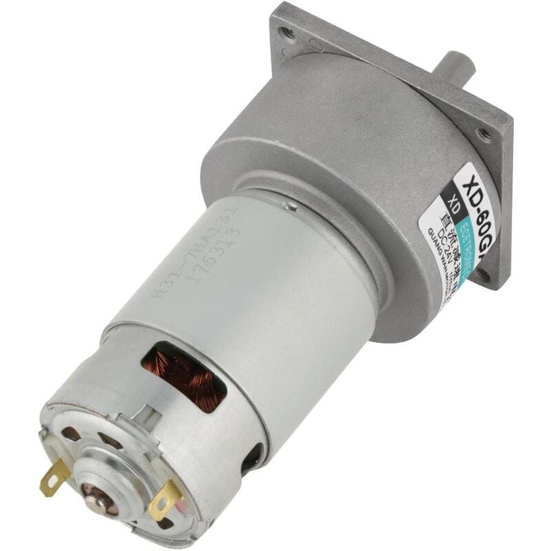 foto del prodotto motore a ingranaggi dc 12v 24v 35w mini motore a coppia elevata regolabile in metallo cw ccw 24v 500 giri min 