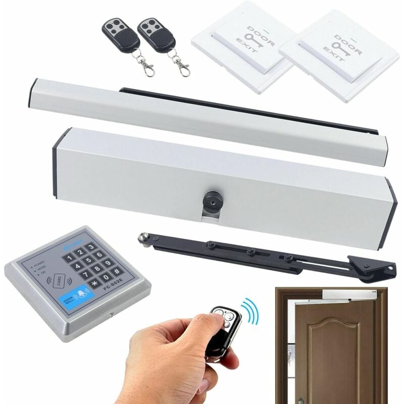 immagine 0 del prodotto motore apertura porta automatica apriporta automatico a filo kit automazione elettrica per porta a due ante battenti con telecomando pu essere
