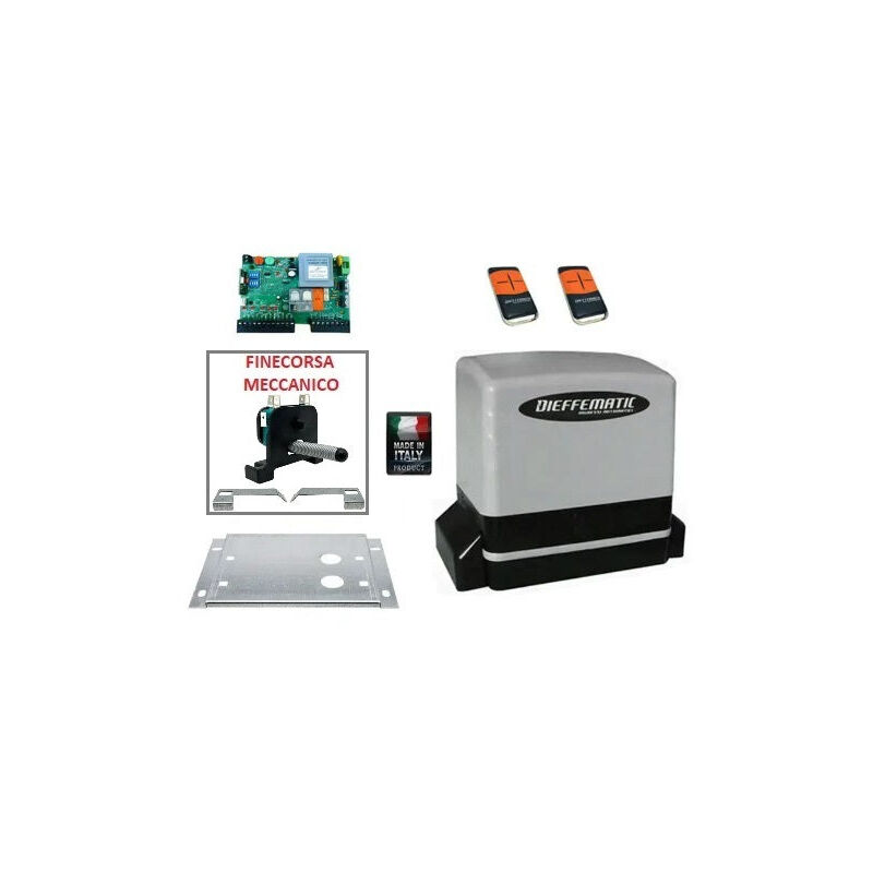foto del prodotto motore cancello scorrevole 600kg 230v automazione con attuatore centrale 2 tx