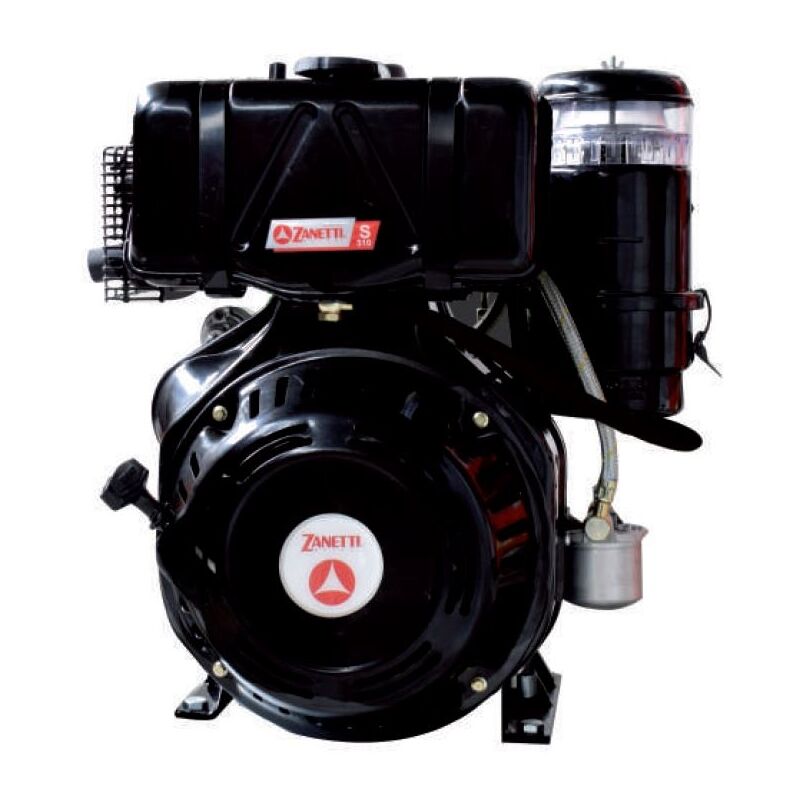foto del prodotto motore completo diesel zanetti s510f2e 510 cc albero conico 30 avv. elettrico