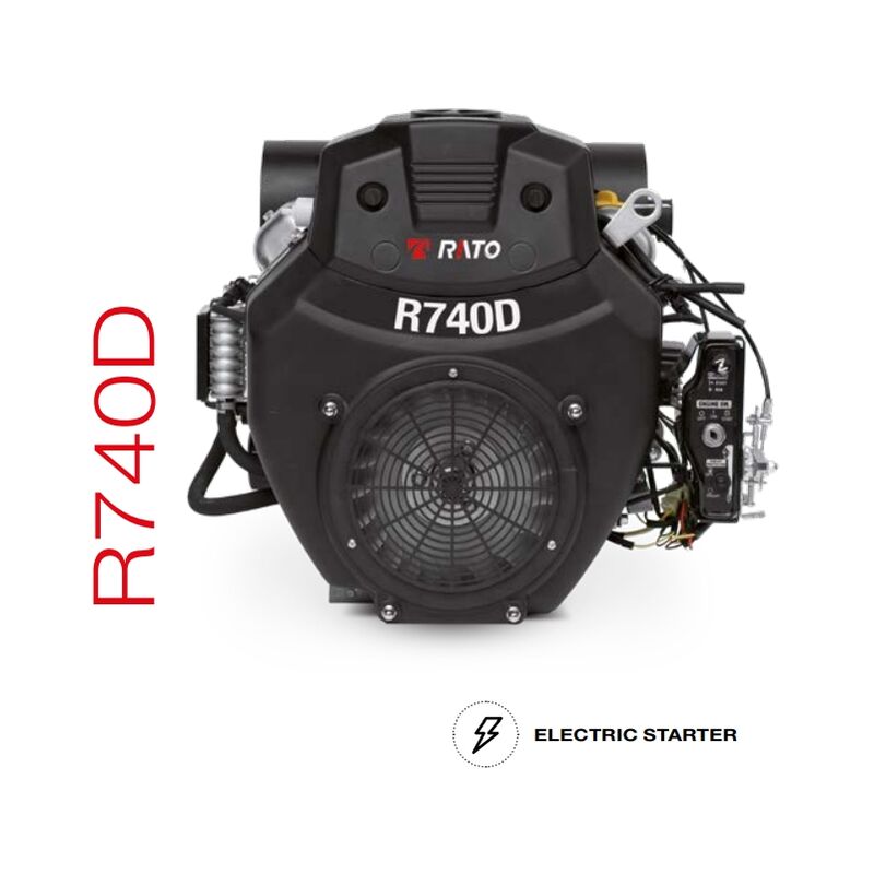 foto del prodotto motore completo rato r740d 739 cc albero orizzontale cilindrico 25.4 mm