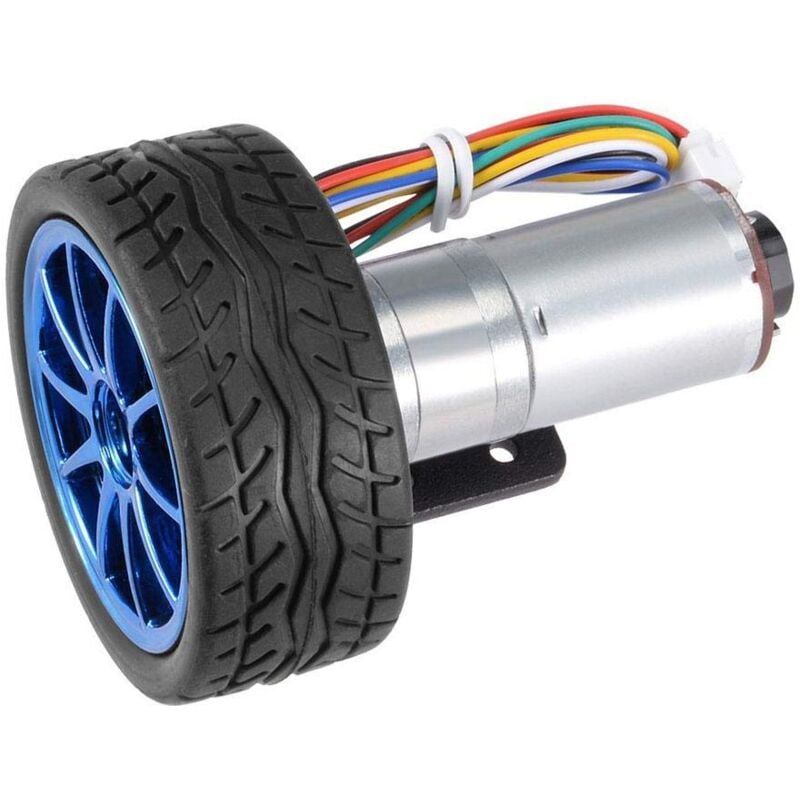 foto del prodotto motore con encoder fai da te dc 12v con staffa, motore con ingranaggi magnetici da 65 mm, kit di micro riduttori di velocit , riduttore completamente