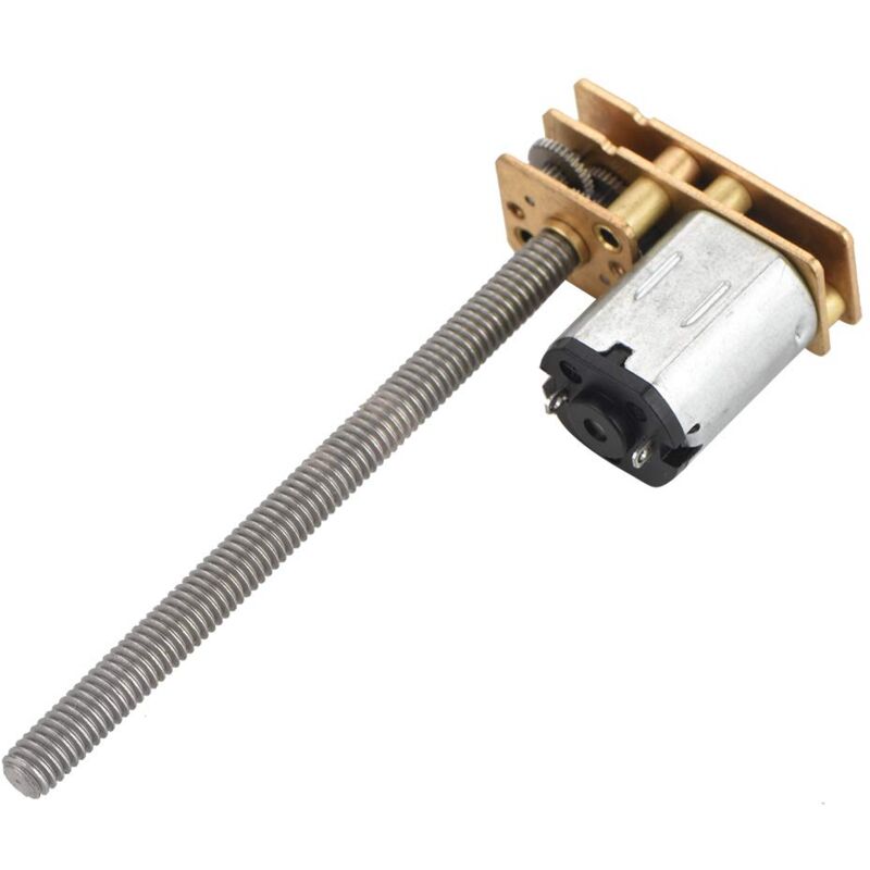 foto del prodotto motore con riduttore a filettatura lunga dc 6v 12v, motore con riduttore elettronico, per modelli di auto, robot, giocattoli elettronici e fai da te