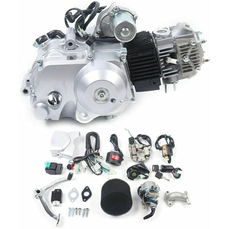foto del prodotto motore da 125 cc, motore a 4 tempi, semiautomatico, atv, motore go kart, motore singolo a cilindro, raffreddato ad aria, avviamento elettrico con
