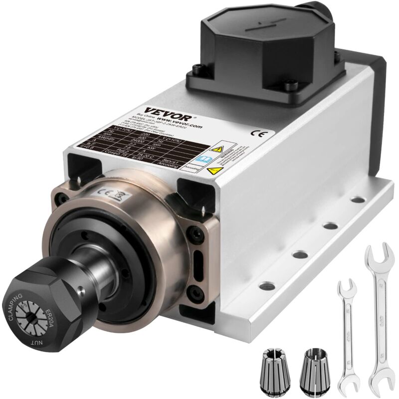immagine 0 del prodotto motore del mandrino raffreddato ad aria con kit vfd inverter, 2.2kw er20 cnc motore mandrino per incisione raffreddati ad aria motore mandrino per