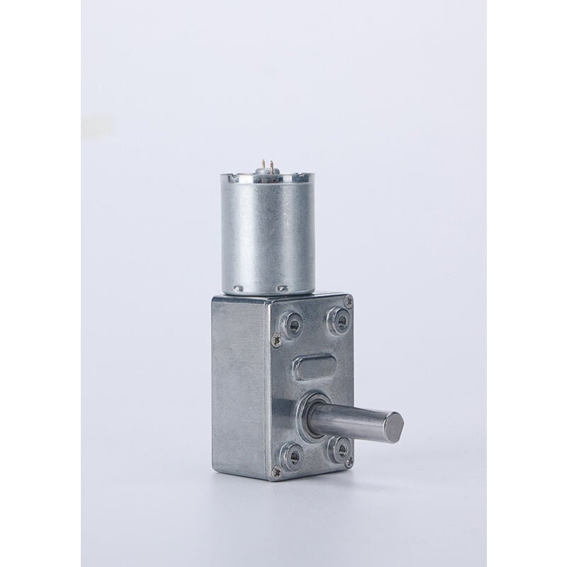 foto del prodotto motore elettrico con riduzione reversibile a coppia elevata dc 12v, riduttore a vite senza fine, 23 giri min