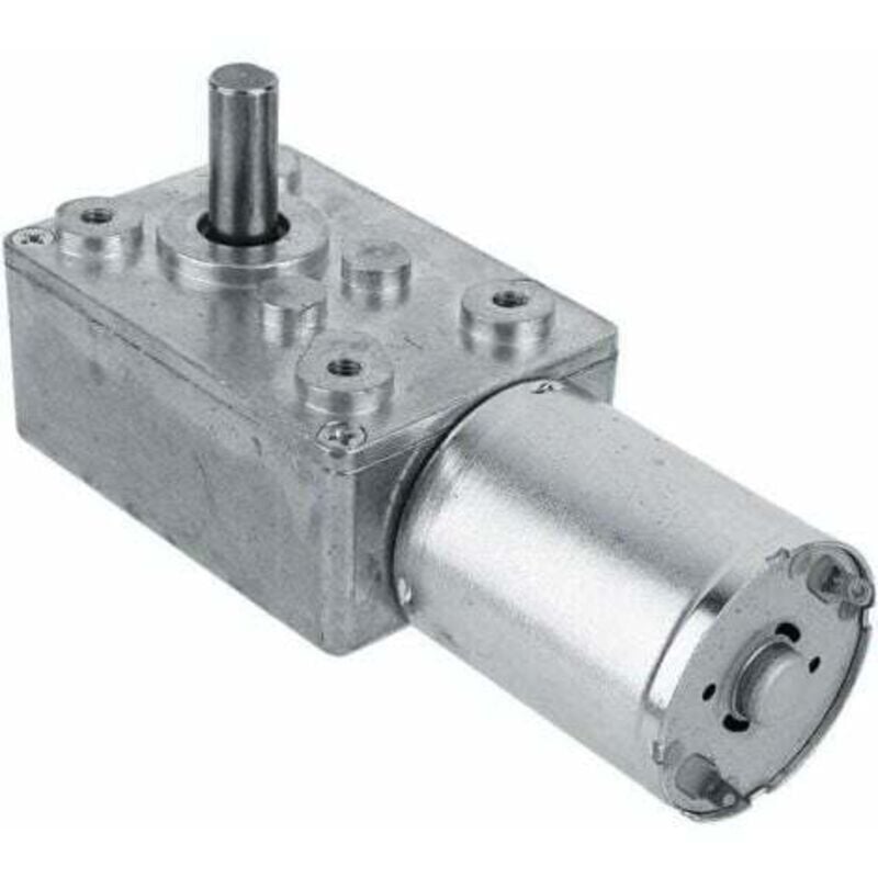 foto del prodotto motore elettrico riduttore reversibile ad alta coppia, motore a vite senza fine, 12 v, 150 giri min, argento lablanc