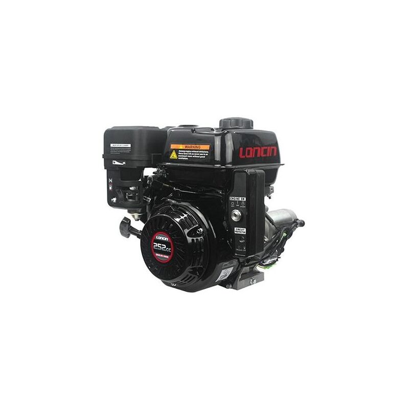 foto del prodotto motore loncin cilindrico 25.4x80 252cc completo benzina a strappo elettrico