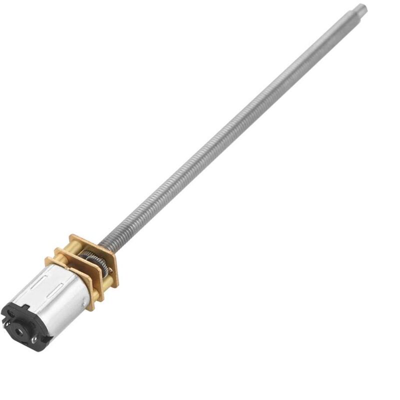 foto del prodotto motore riduttore cc 6v 12v n20 con albero di uscita lungo m4 x 100 mm 6 v 100 giri min 