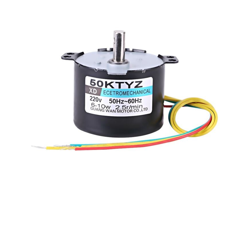 foto del prodotto motore sincrono 50ktyz ac 220v 10w 0,5a elettrico a bassa velocit a magnete permanente cw ccw 2,5 20 giri min ad alta coppia con ingranaggi in