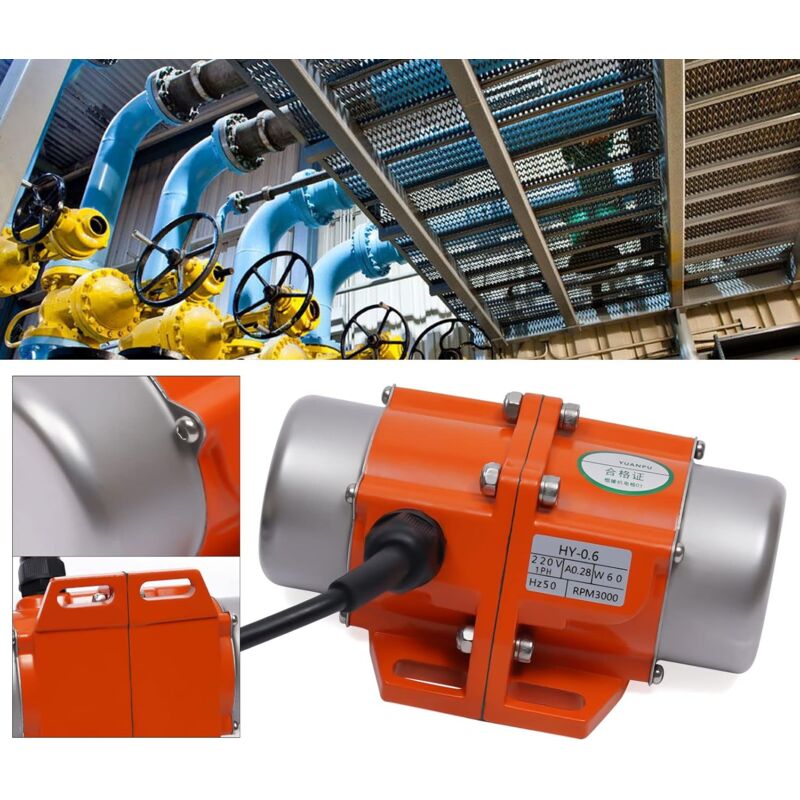 foto del prodotto motore vibrante elettrico a 1 fase, 60 w, 3000 giri min. da utilizzare in miniere, urgia metallica, carbone, elettricit , edilizia, prodotti chimici