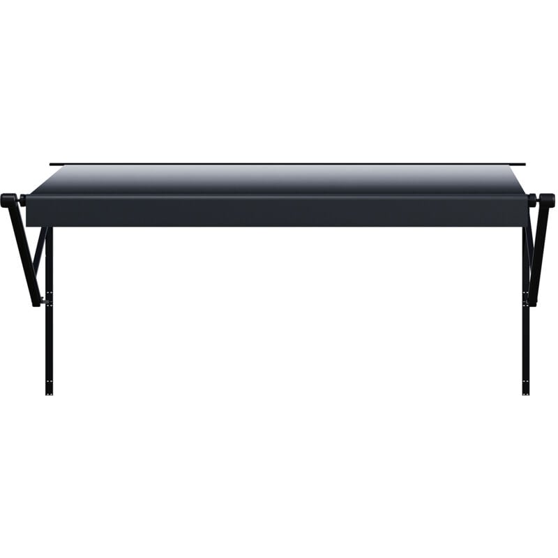 foto del prodotto motorhome modulo elettrico impermeabile tenda 3066mm robusto telaio in alluminio nero gradiente lato marcatura ideale protezione solare per campeggio