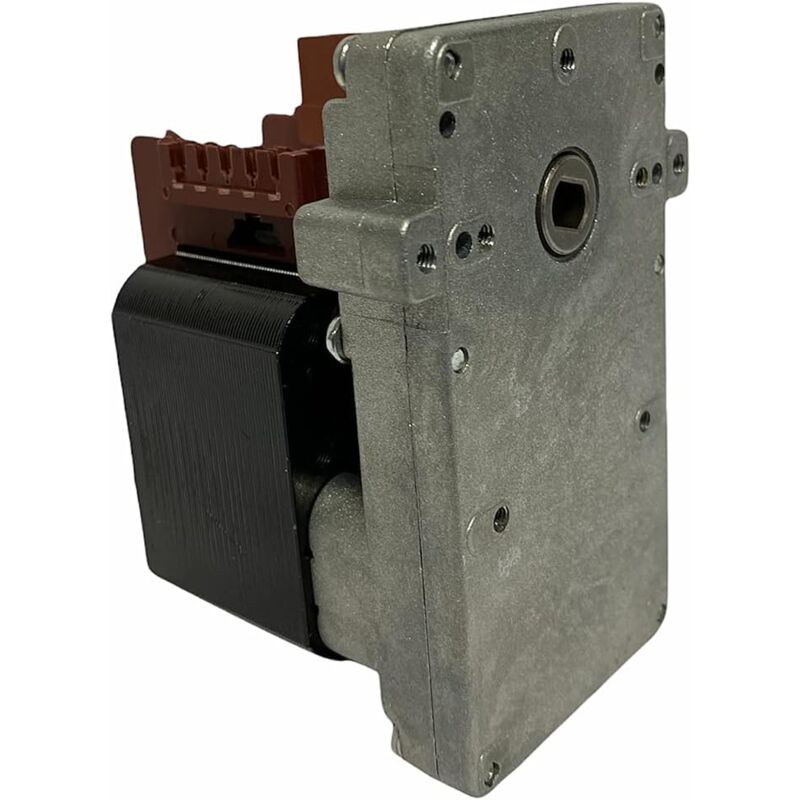 foto del prodotto motoriduttore kenta per stufe a pellet k9117153, velocit 5rpm, senso di rotazione oraria, pacco lamellare 40mm, albero cavo 8,5mm, spianatura