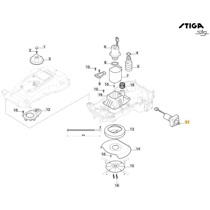 foto del prodotto motoriduttore originale stiga robot rasaerba tagliaerba stig g300 381395003 0