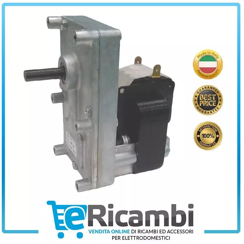 foto del prodotto motoriduttore stufa a pellet mellor 3,3rpm t3 fb1263 albero 9,5mm pacco 32mm